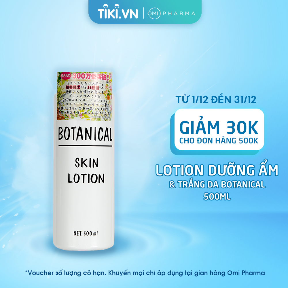 Lotion dưỡng ẩm &amp; trắng da Botanical Skin Lotion (500ml)