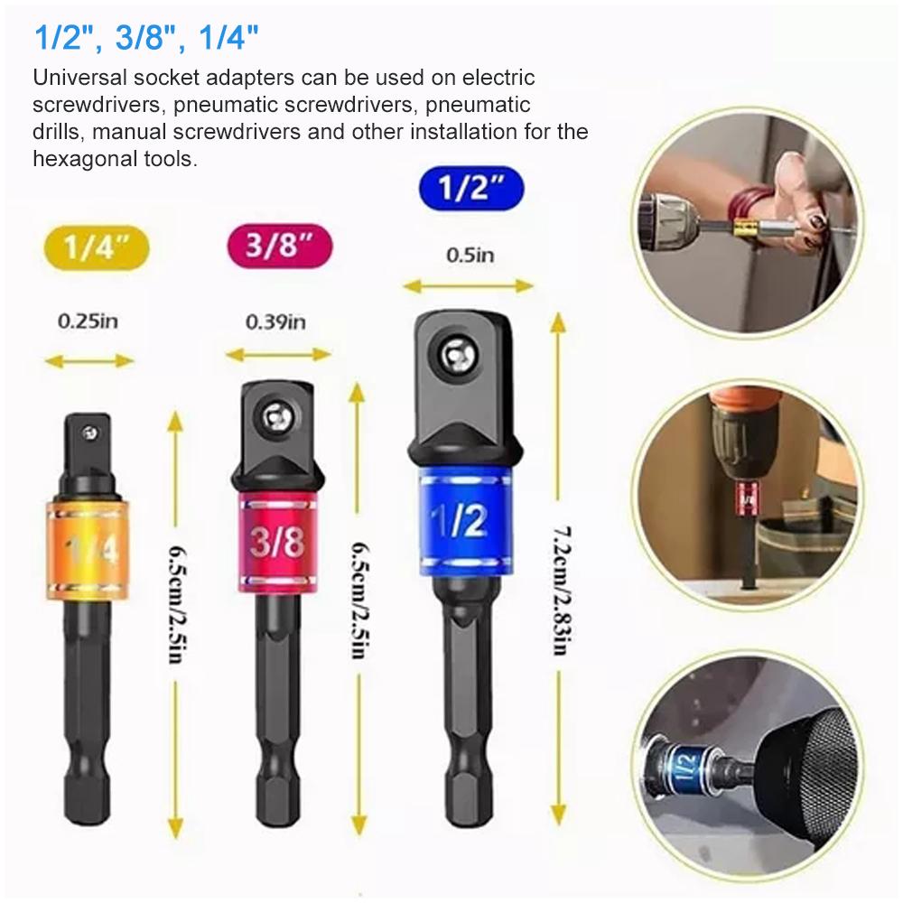 21PCS Flexible Drill Bit Extension Set with 105° Angle Drill Bit Extension & 1/2 3/8 1/4 inch Universal Socket Adapter & Drill Bit Holder & Screwdriver Bit Kit & Universal Socket Grip