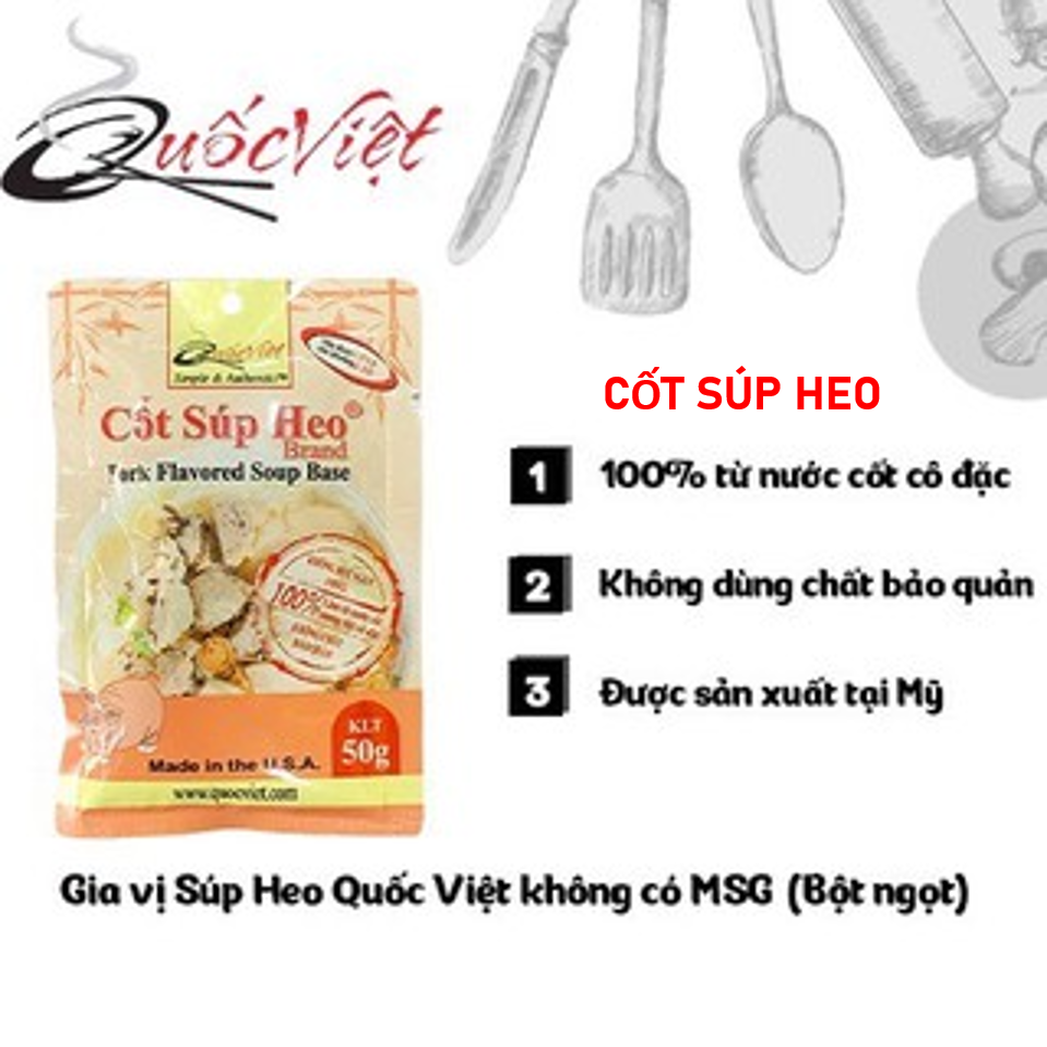 COMBO 4 Gói Gia vị Cốt Chay Quốc Việt - 4 x 50g