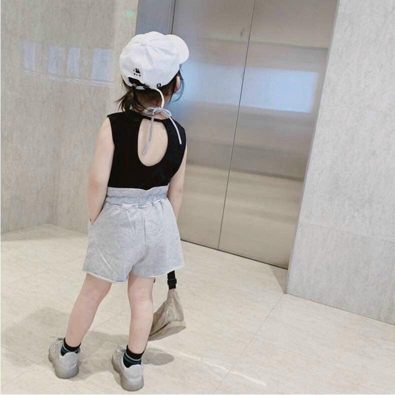 Bộ yếm quần cho bé gái phong cách Hàn Quốc từ 12-35kg chất cotton mềm mát