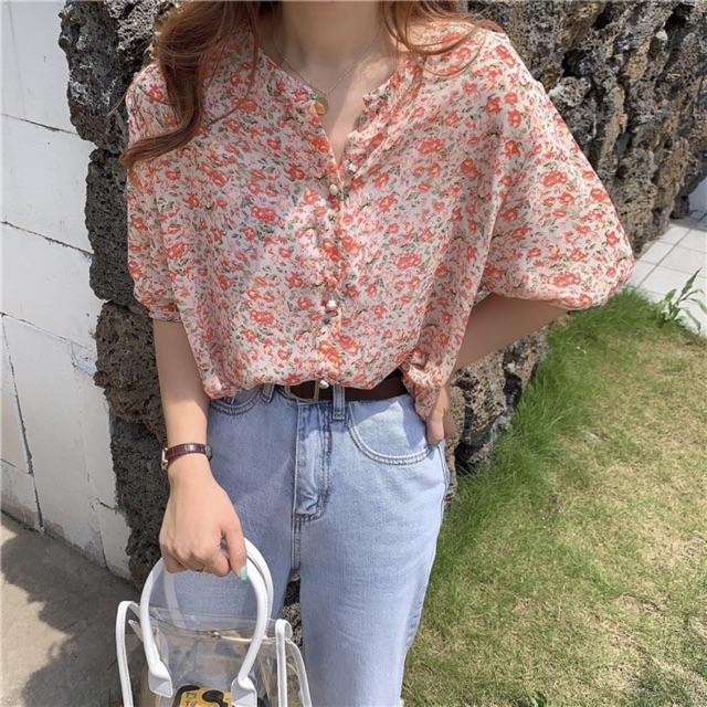 Sơ mi tay lỡ vintage
