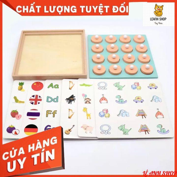 Đồ Chơi Lật Hình Luyện Trí Nhớ Bằng Gỗ Giúp Bé Rèn Luyện Ghi Nhớ Hình Ảnh 12 Chủ Đề Cho Bé Học