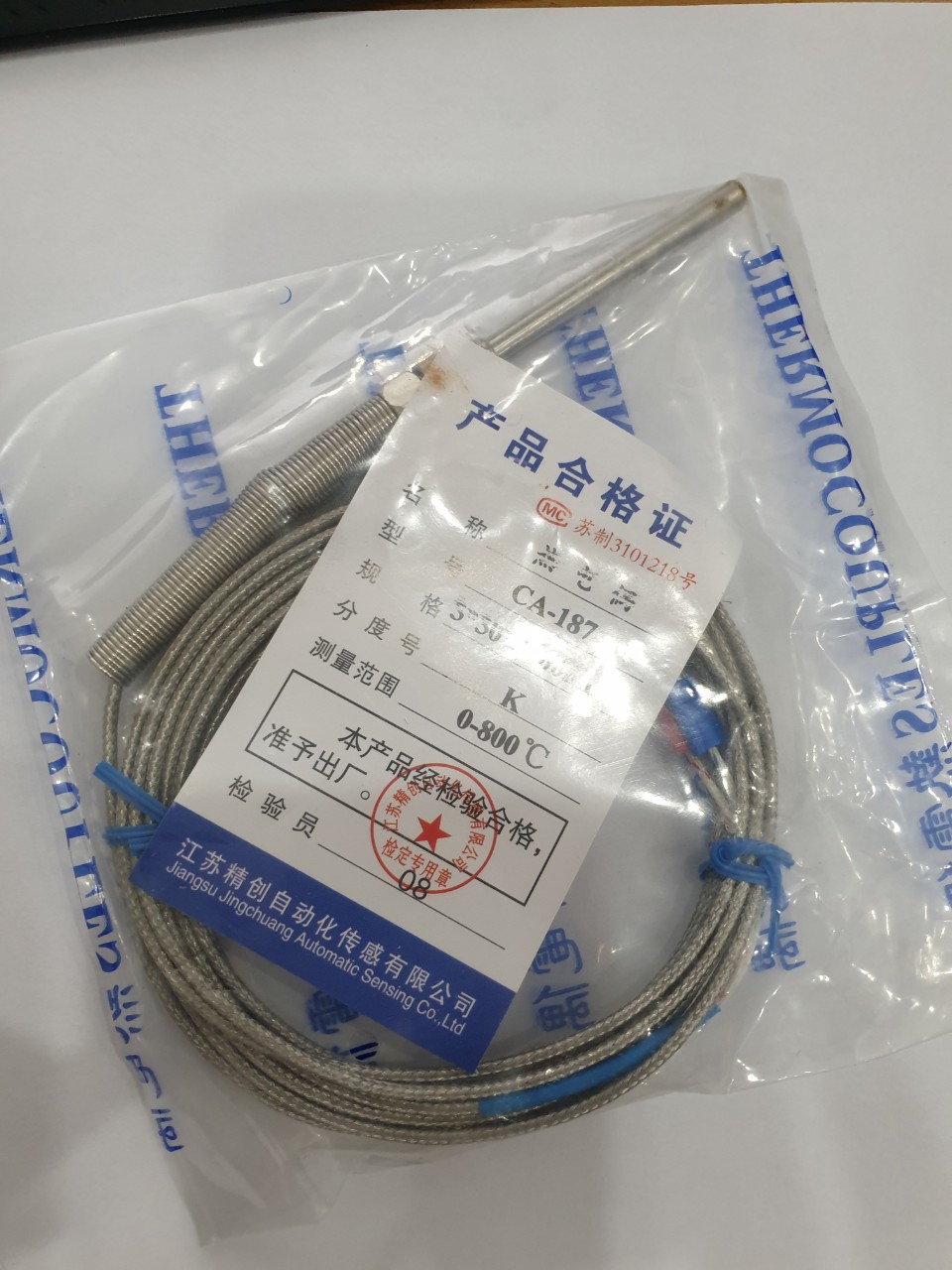 Can nhiệt K, phi 5 đầu dò 5Cm dây dài 3M