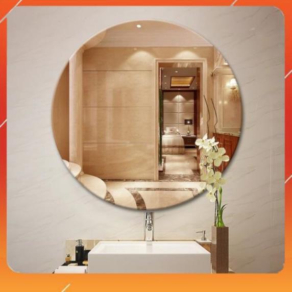 Gương tròn soi nhà tắm bàn trang điểm treo tường kích thước tròn 40cm - guonghoangkim mirror D40