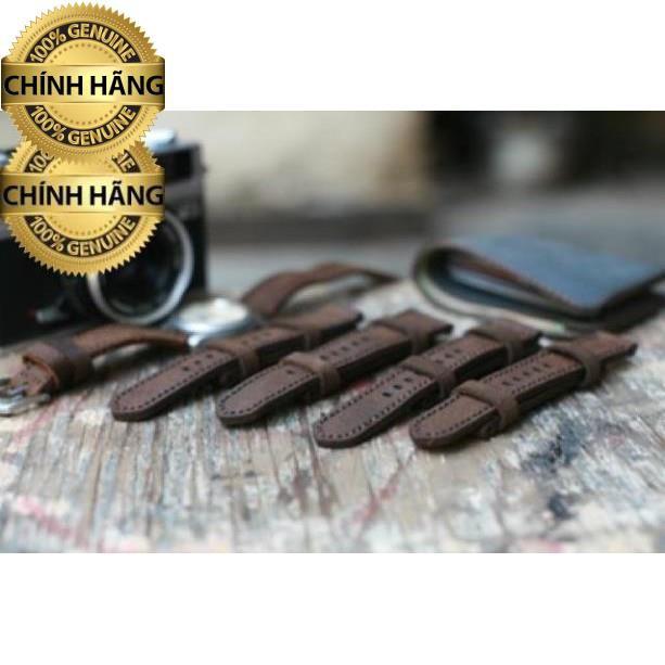 Dây đồng hồ da bò mài nhám bụi bặm - TẶNG KÈM KHÓA + CÂY THAY DÂY + 2 CHỐT .