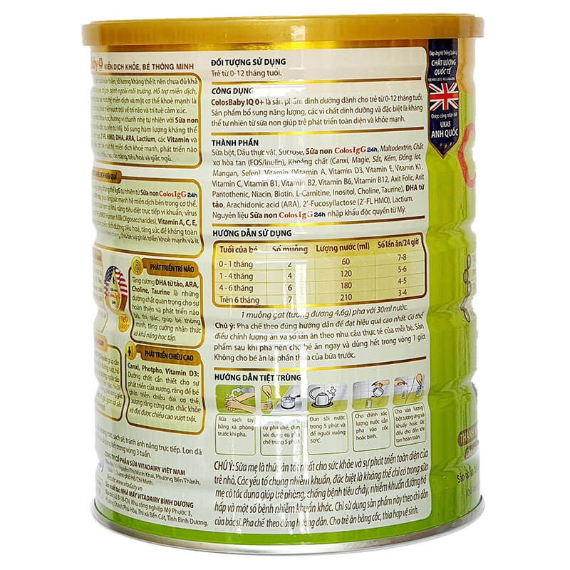 Combo 5 lon Sữa non COLOSBABY GOLD 0+