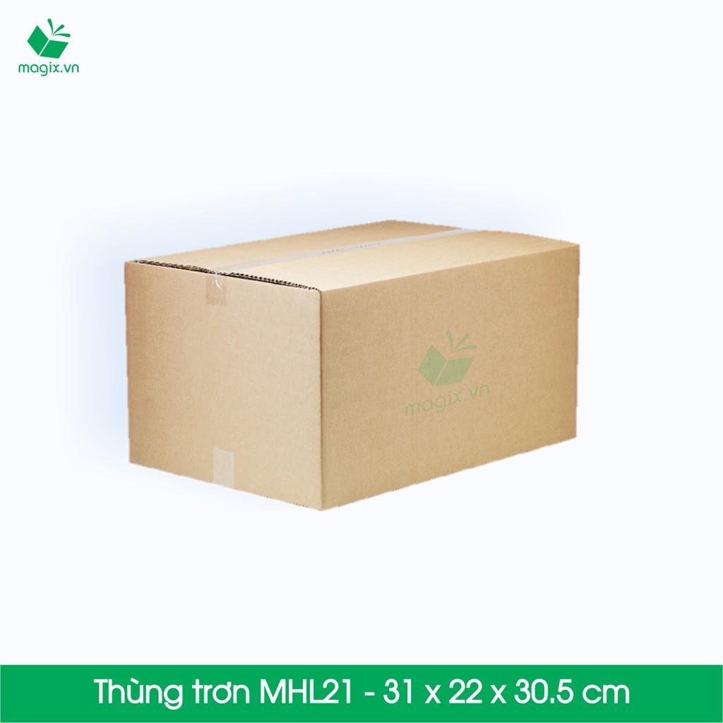 MHL21 - 31 x 22 x 30,5 cm - 20 Thùng hộp carton trơn