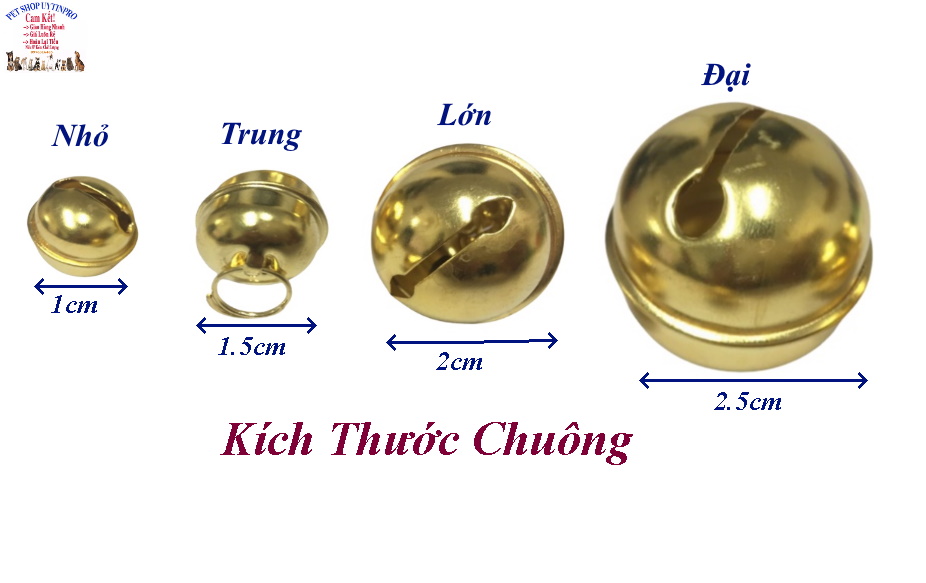 Chuông vàng lục lạc cho Chó Mèo Thú Cưng cao cấp, bền đẹp, sang trọng, dễ thương