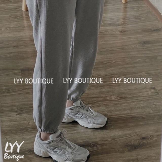 Quần nỉ tăm dầy dặn dáng quần JOGGER nữ bo chun dưới freesize 5 màu