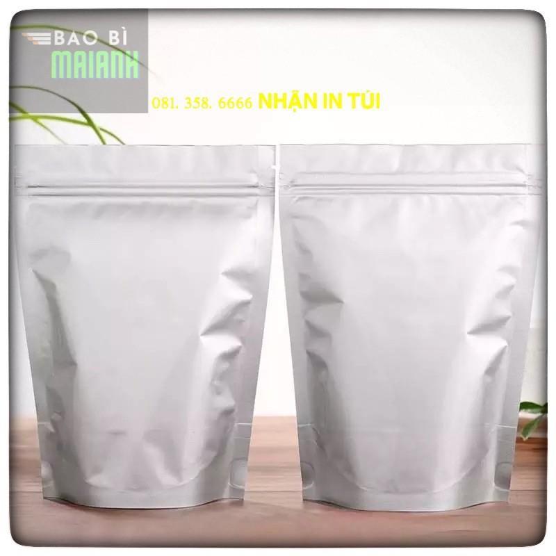 TÚI ZIP BẠCHÀNG CÔNG TY ĐẸP túi zipper bạc đáy đứng, túi zip 1 một mặt bạc, 1 mặt trong,12*17