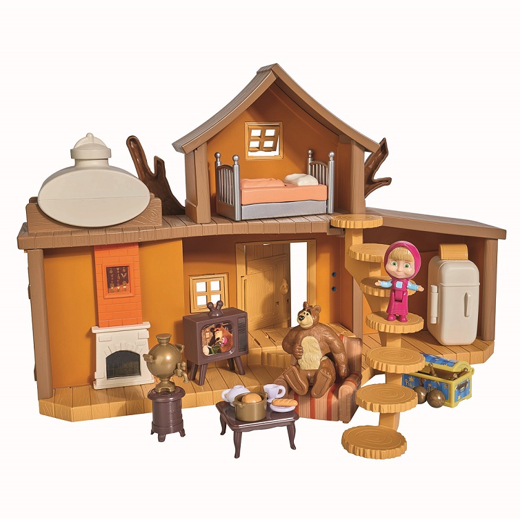 Đồ Chơi Ngôi Nhà Gấu MASHA AND THE BEAR Masha Play Set ''Big Bear House'' 109301032 - Đồ Chơi Chính Hãng