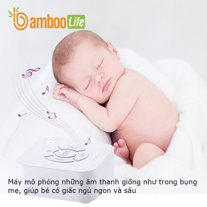 Máy tạo tiếng ồn trắng Bamboo Life BL083 hàng chính hãng Máy nghe tiếng ồn trắng white noise giúp bé ngủ ngon, sâu giấc chống giật mình