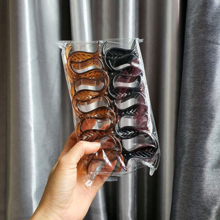 Kẹp Tóc Sau, Kẹp Càng Cua Trong Suốt 5 Răng KT20