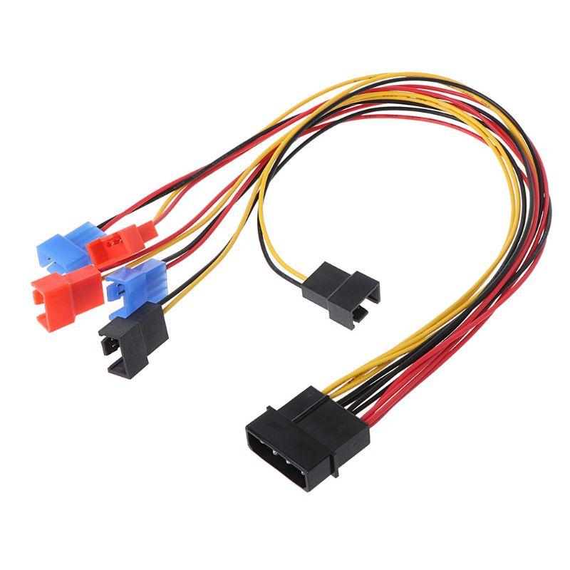 Rx Quạt Tản Nhiệt 4 Pin Ide Molex Sang 6 Cổng 2 Pin Cho Pc