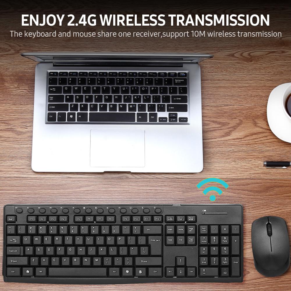 TJ-920  2.4G Wireless Mouse and Keyboard Combo 117 keys Ultra-thin Chocolate Keyboard + Mini Wireless Mouse