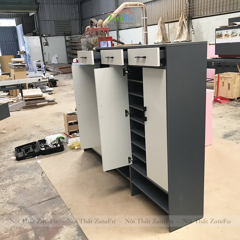 Tủ Giày Lớn Dùng Gỗ MDF Lõi Xanh Chống Ẩm TGIAY-10