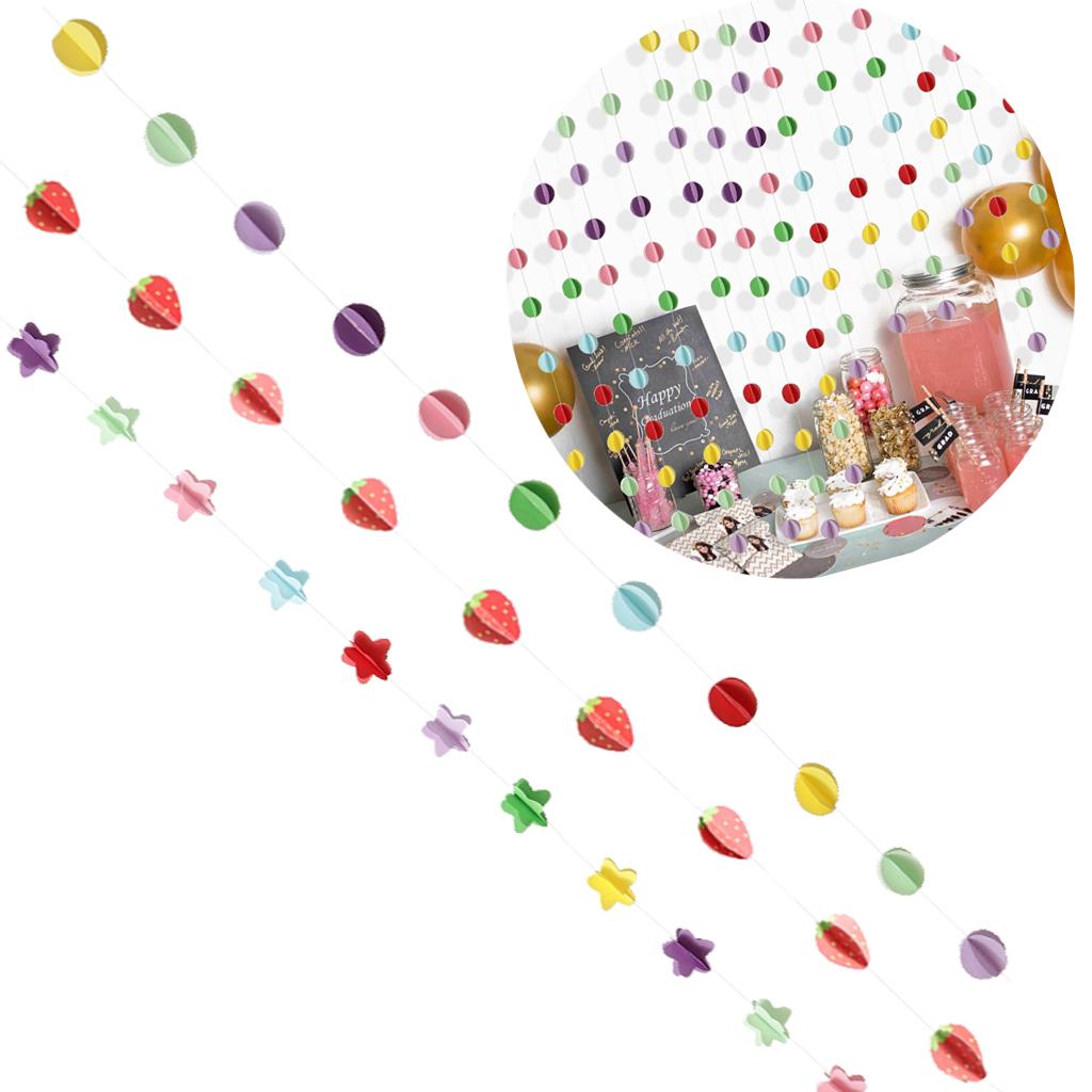 3D Paper Flower Bunting Banner Garland Festival Birthday Party DIY Accessory