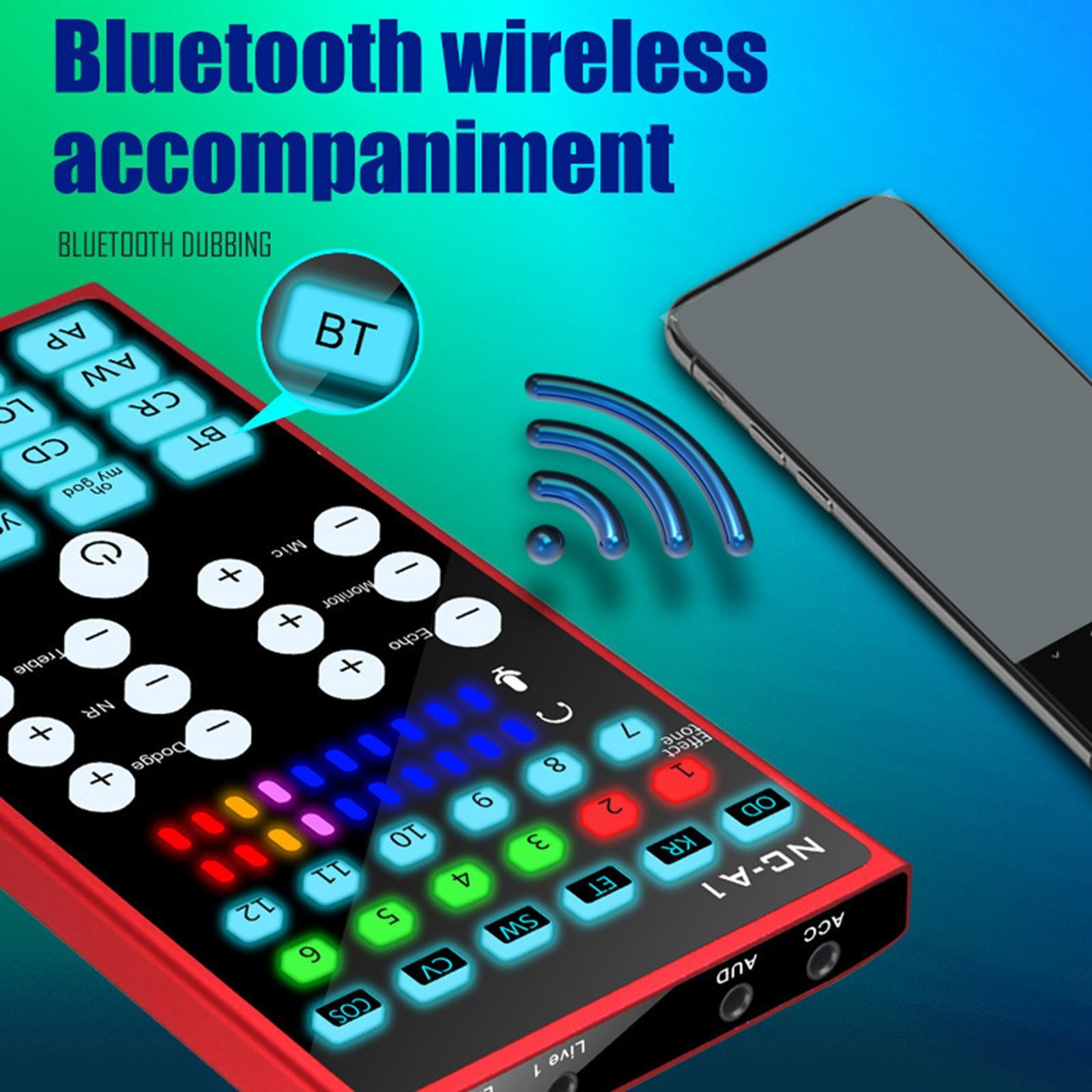 HiFi Phone Voice Changer Bluetooth 5.0 Audio Mixer External Voice Changer for Music PC