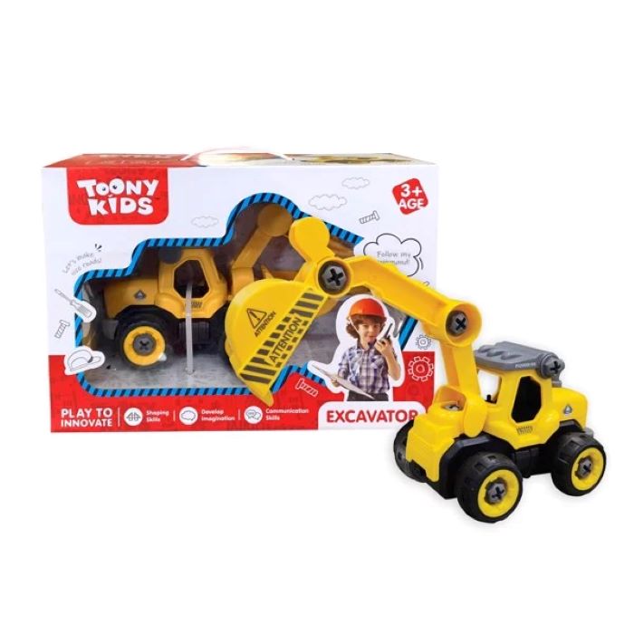Đồ Chơi Xe Lu TOONYKIDS - Đồ Chơi Xe Lắp Ráp Cho Bé - Roller Truck TN049 [Tặng Kèm Sticker]