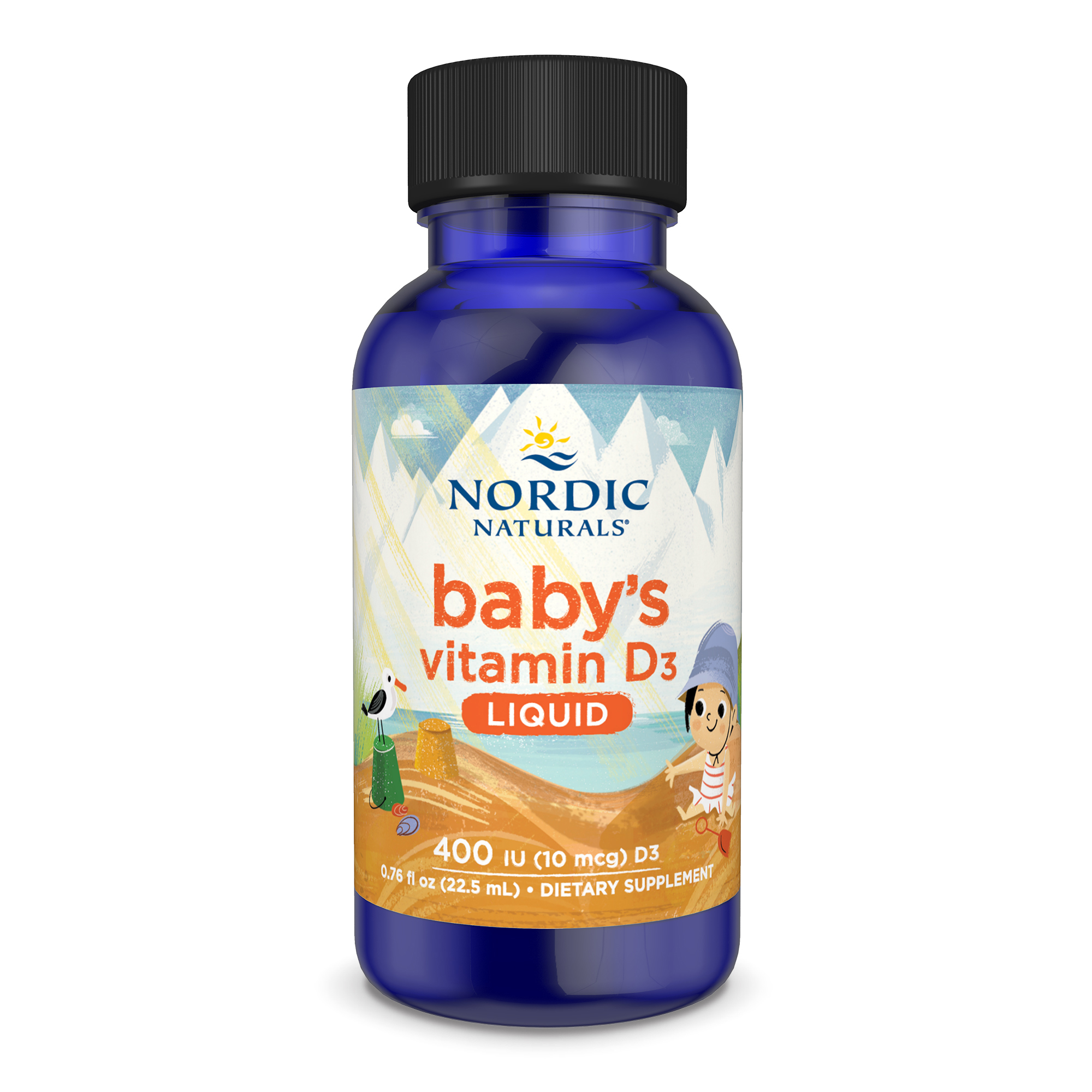 Syro Baby Vitamin D3 Nordic Naturals, Vitamin D3 tự nhiên cho bé, 400IU, lọ 22.5ml - Hàng Chính Hãng