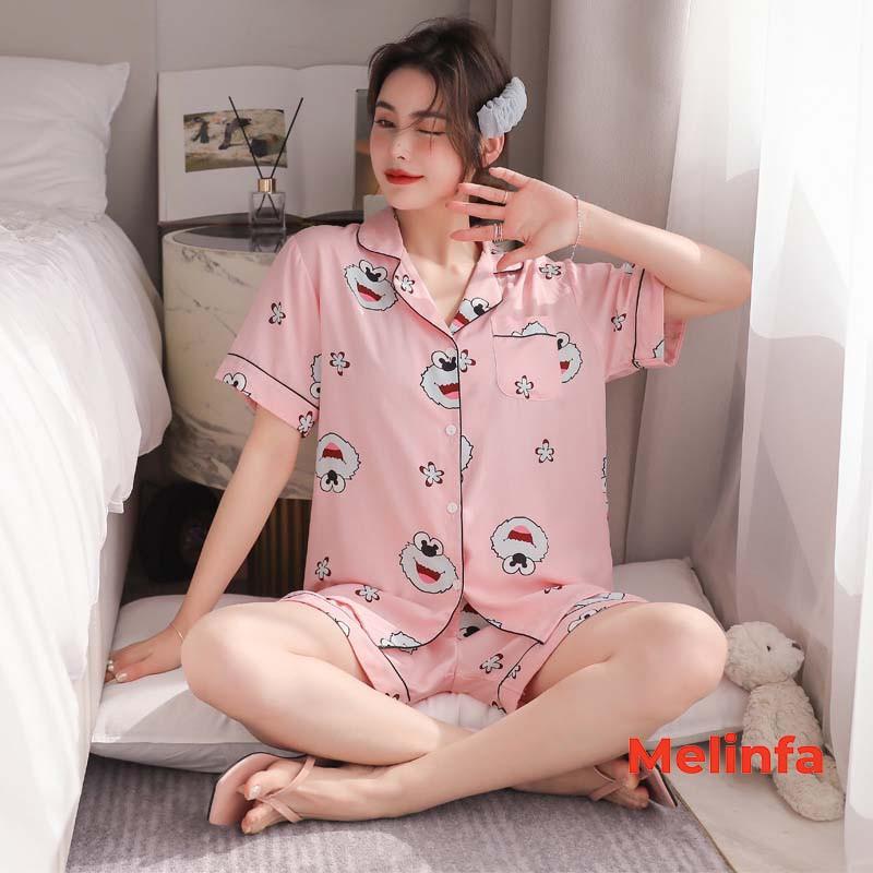 Bộ đồ ngủ Pijamas, bộ mặc nhà nữ cộc tay, quần short chất vải cotton lụa tự nhiên thoáng mát nhiều màu mã VABD0175