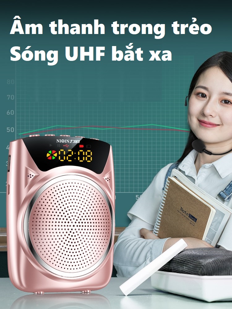 Loa trợ giảng Keling K8 không dây UHF, có bluetooth 5.0, pin dài lâu