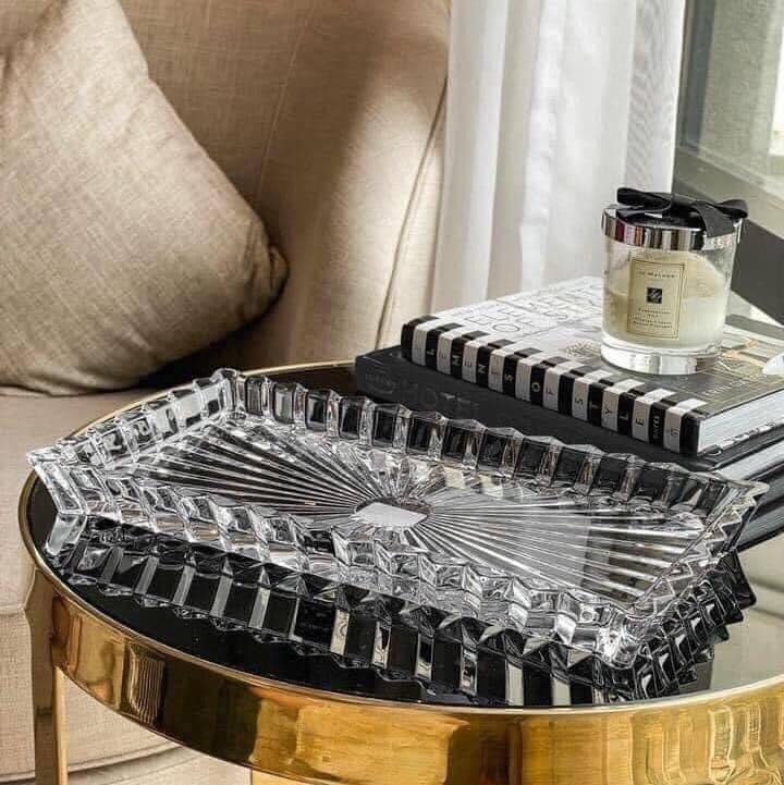 Đĩa pha lê Rogaska Crown Jewel 35x19cm