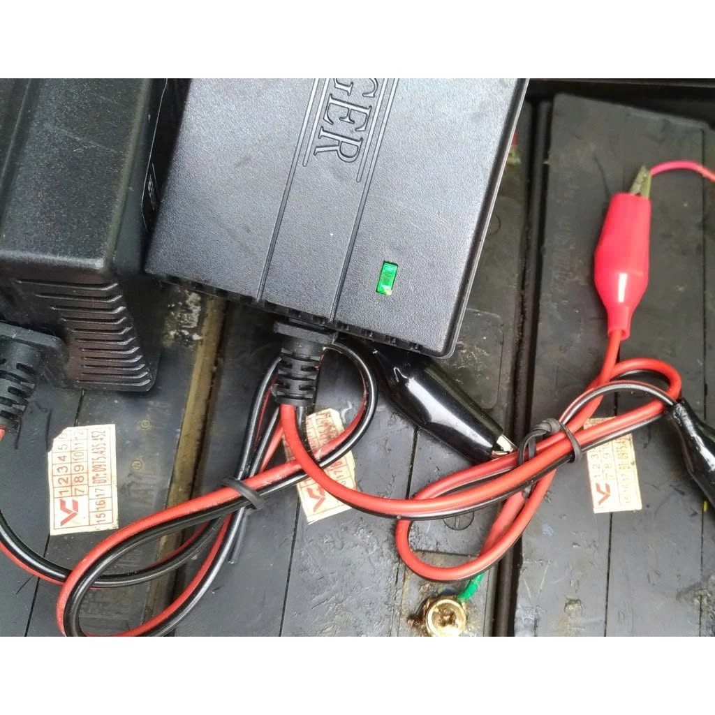 Sạc Ắc Quy Xe Máy Thông Minh 12v: Tự Ngắt Khi Đầy, Điều Chỉnh Dòng Sạc 3 Giai Đoạn