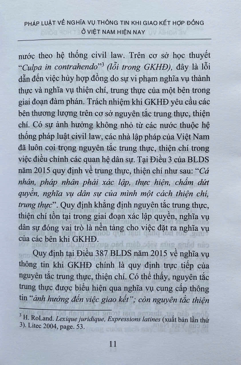 Pháp Luật Về Nghĩa Vụ Thông Tin Khi Giao Kết Hợp Đồng Ở Việt Nam Hiện Nay