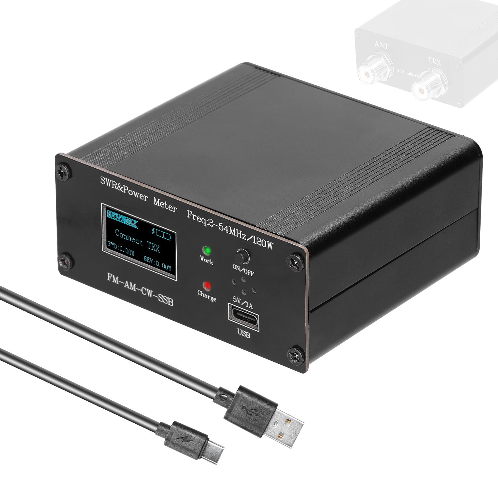 120W OLED Digital Display Power Standing-wave Meter HF Short Waves Power Meter Standing Waves Meter SWR Meter