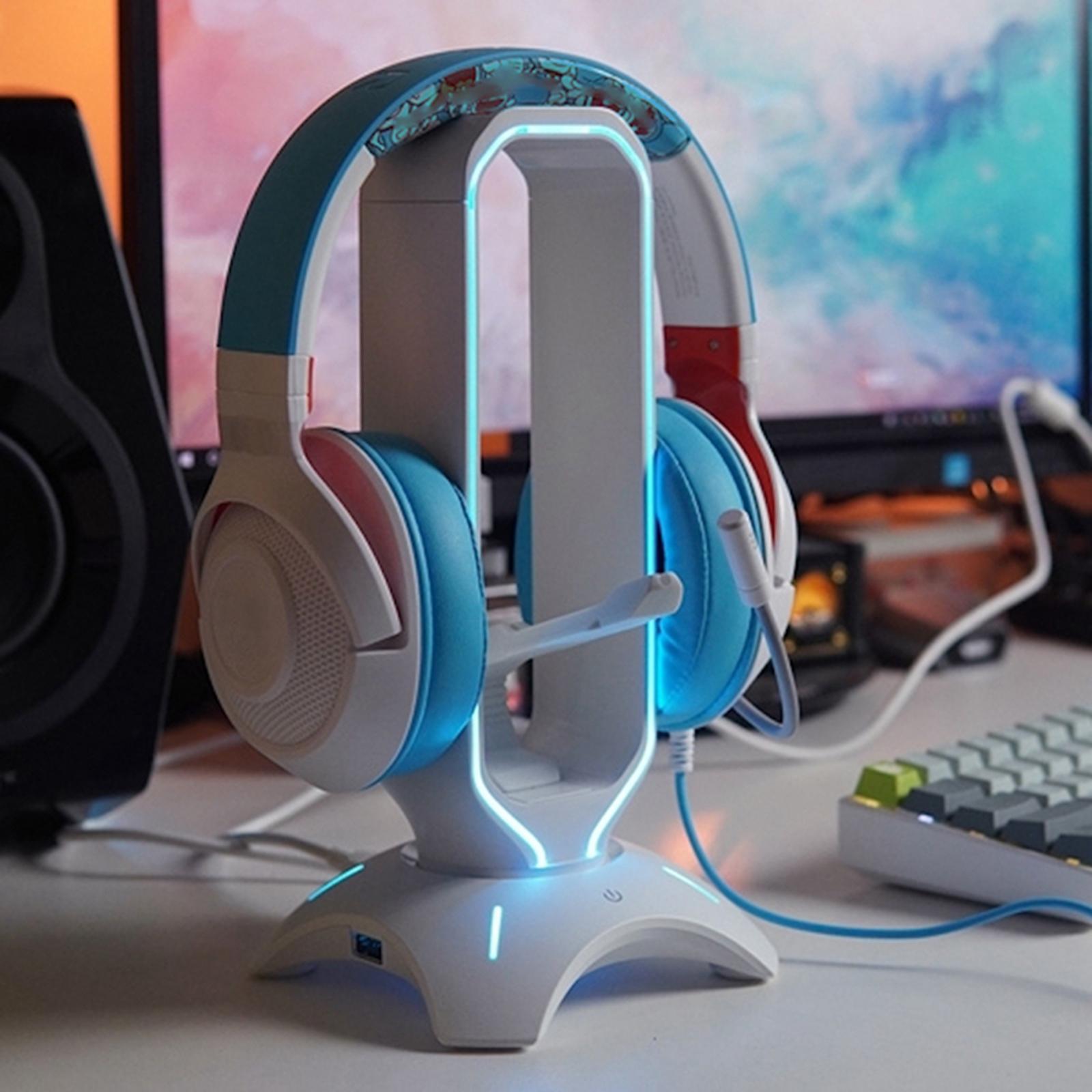 Headset Holder Earphone Stand RGB Light PC Accessories for All Headsets