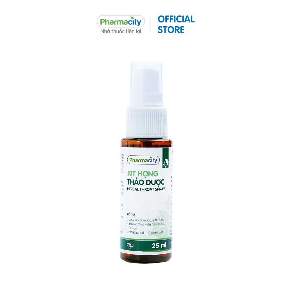Xịt họng thảo dược Herbal Throat Spray hỗ trợ giảm ho, đau rát họng