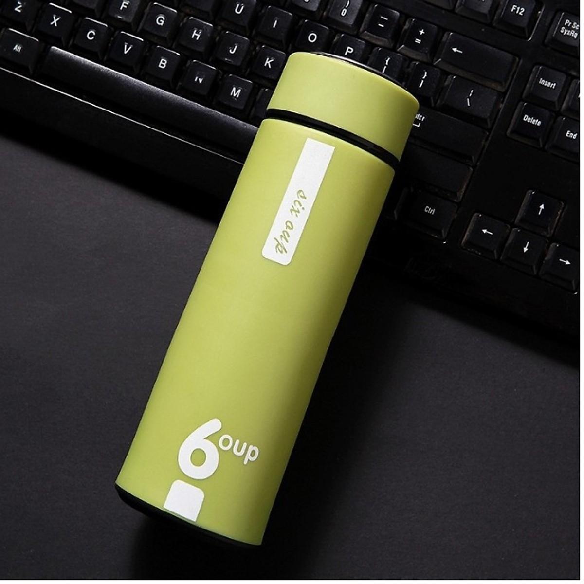 Bình Đựng Nước Giữ Nhiệt Đa Năng Bọc Nhựa Chống Nóng An Toàn Tiện Dụng 450Ml - Giao Màu Ngẫu Nhiên - Hàng Loại 1