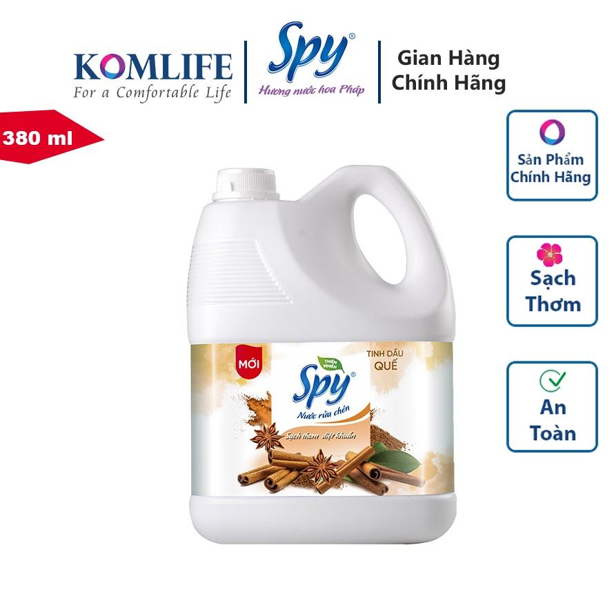 Nước rửa chén bát SPY thiên nhiên 3600 ml hương Quế, hương Gừng Sả thơm dịu nhẹ