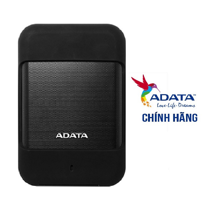 Ổ cứng di động 1TB/USB 3.0  chống sốc, chống nước ADATA HD700 (Đen) - Hàng Chính Hãng