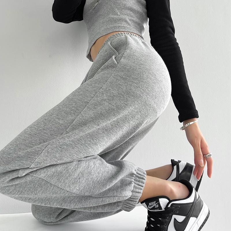 Quần nỉ ống BOOM Unisex - Jogger thun trơn cạp chun dáng rộng ulzzang, QUẦN Nỉ BO GẤU HOT QN21