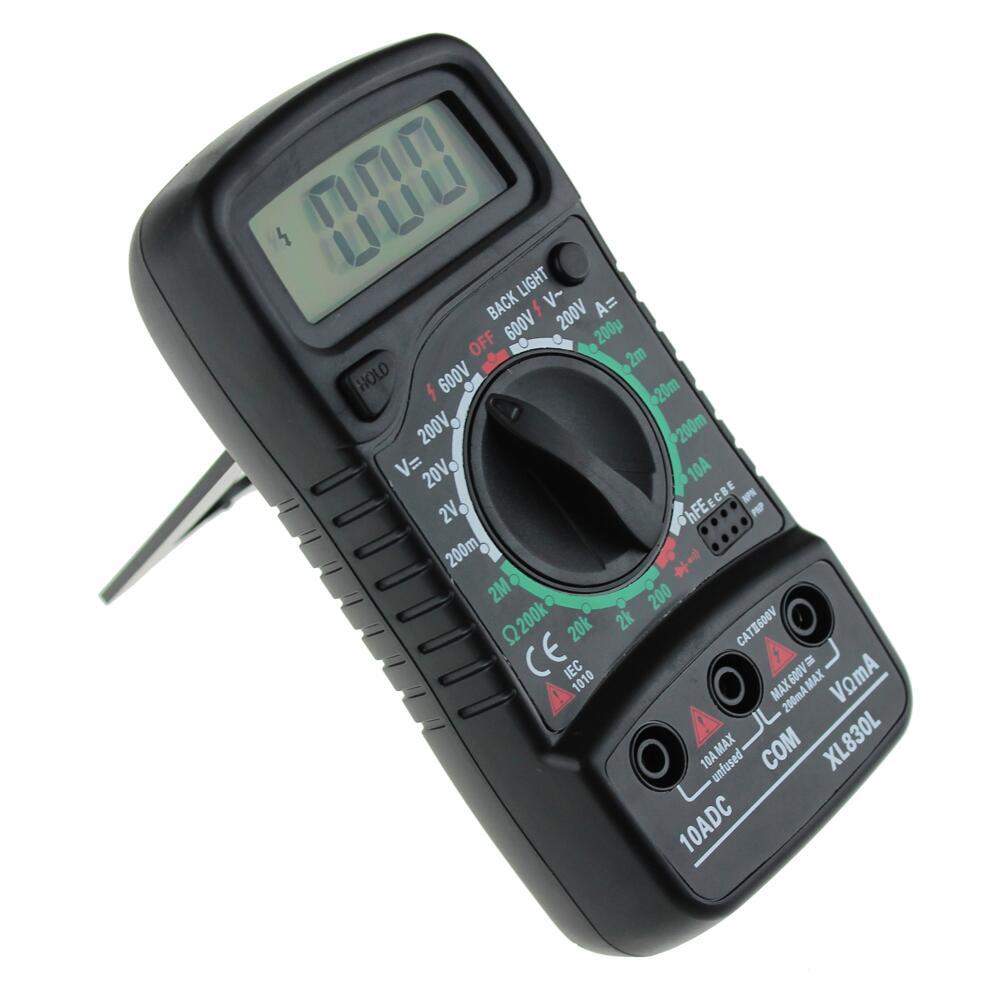 Digital LCD Multimeter Voltmeter Ammeter Ohmmeter Tester DC/AC Voltage Black