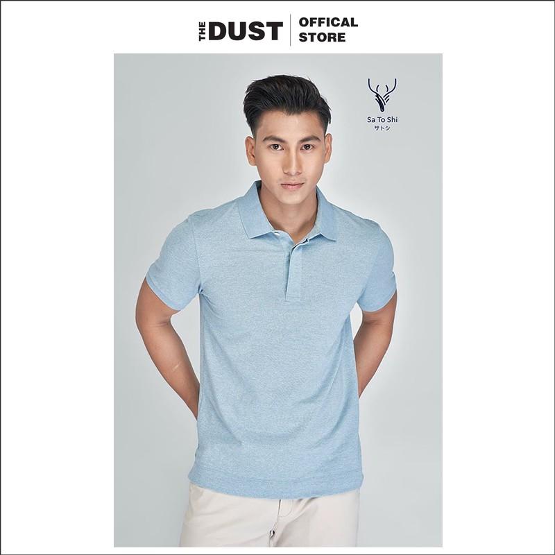 Áo thun polo nam cổ bẻ phối viền STS trơn basic, vải cotton cá sâu, form slim fit, trẻ trung, lịch lãm - THE DUST