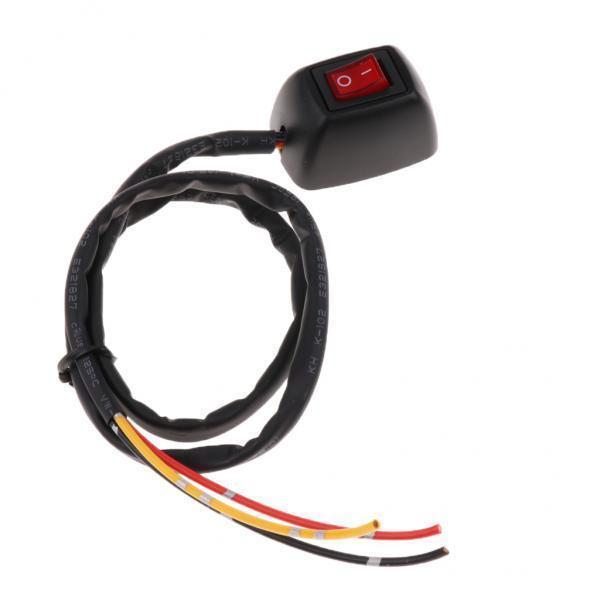 5x12V 10A Car Sticky Push Button Switch ON/OFF Control Ship Type Red Light