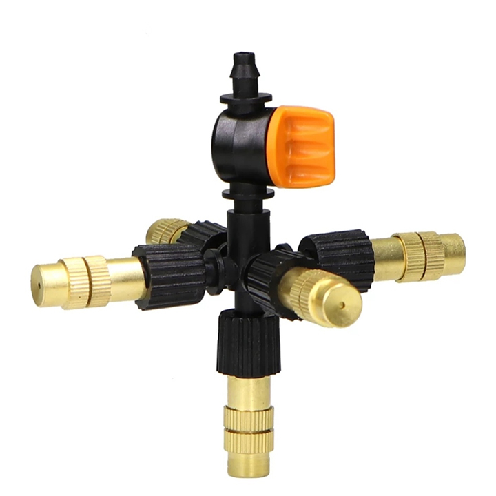Bộ 5 béc phun sương 5 hướng cam kèm Van sino
