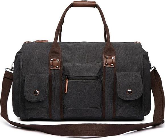Unisex Large Capacity Canvas Travel Bag Waterproof Multi-Function Portable Duffle Bags