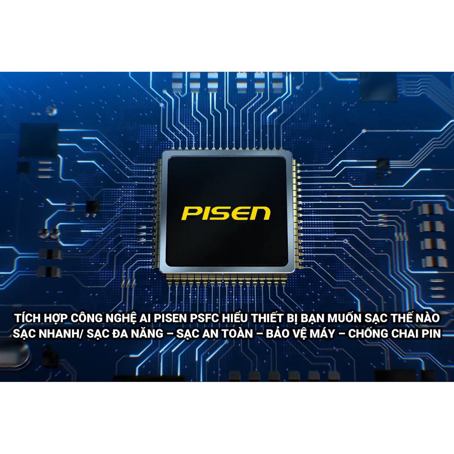 Cáp Sạc Nhanh Thông Minh Tự Ngắt Pisen Pro - Fox Intelligent PowerOff USB-C PD 100W 1.2m