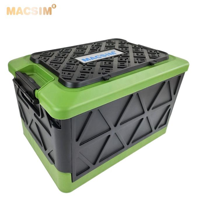 Hộp đựng đồ xếp gọn 2 ngăn 50L kích thước 50cm x 34cm x 31cm - hộp đựng đồ trong cốp ô tô nhãn hiệu Macsim