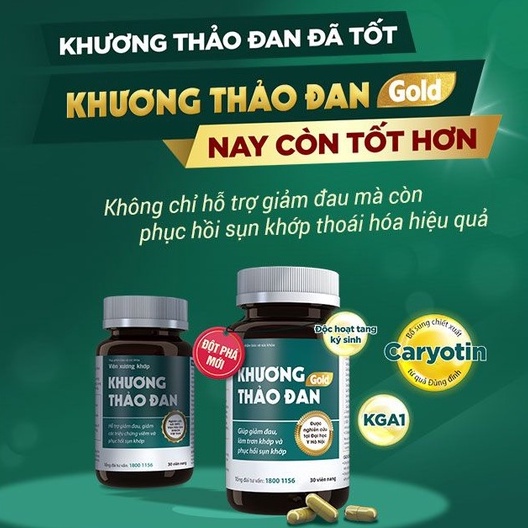 Viên xương khớp Khương Thảo Đan Gold Thái Minh - Lọ 120 viên