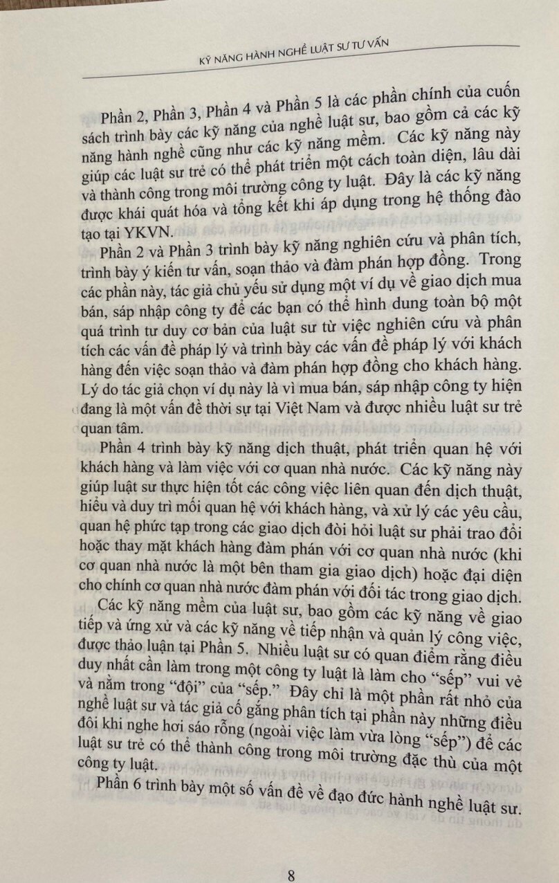 Kỹ Năng Hành Nghề Luật Sư Tư Vấn