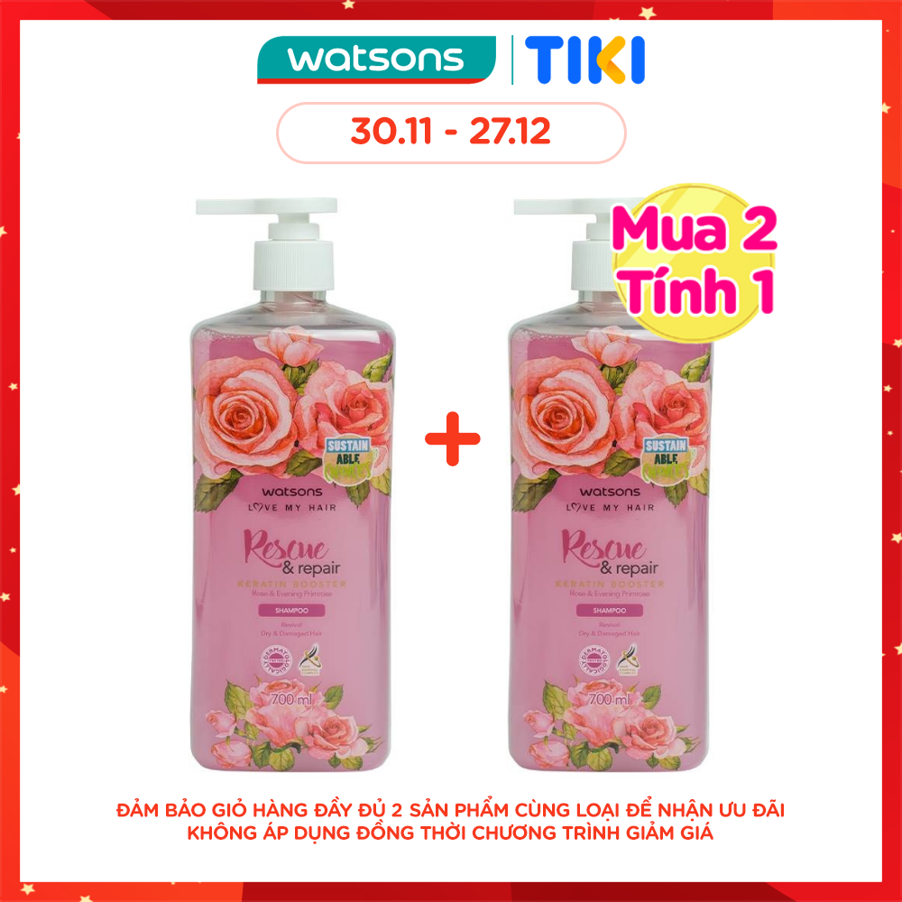 Dầu Gội Watsons Rose Evening Primrose Shampoo 700ml