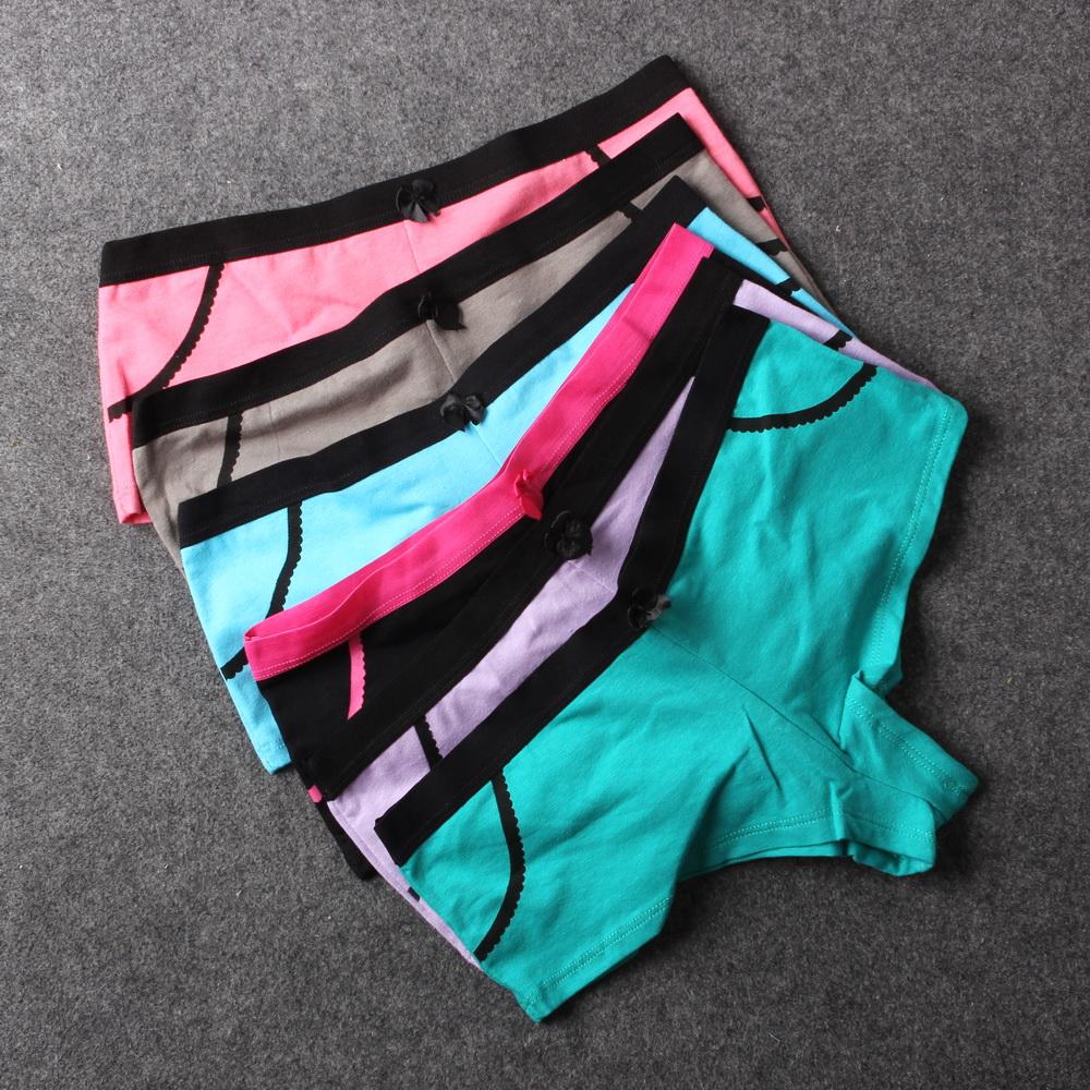 6 Cái/lốc Mới Cotton Ngắn Quần Lót Boxer Nữ Quần Lót Boyshorts Quần Lót Nữ Quần Short Bé Trai Bé Gái Châu Á M-XL