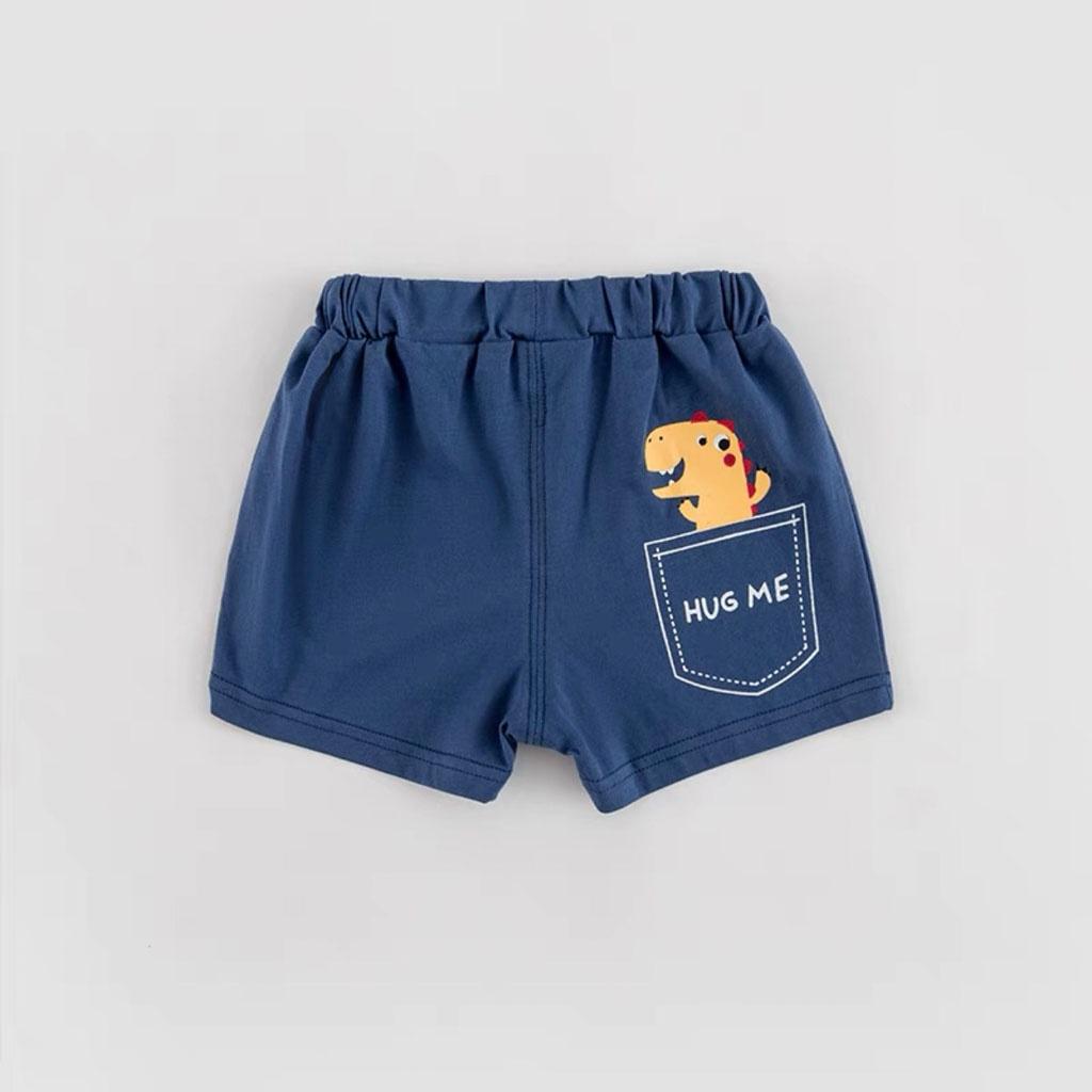 Quần Short Cho Bé Trai In Khủng Long, Quần Đùi Trẻ Em Vải Cotton Cao Cấp Co Giãn 4 Chiều Cho Bé 7-18kg - ROSY KIDS