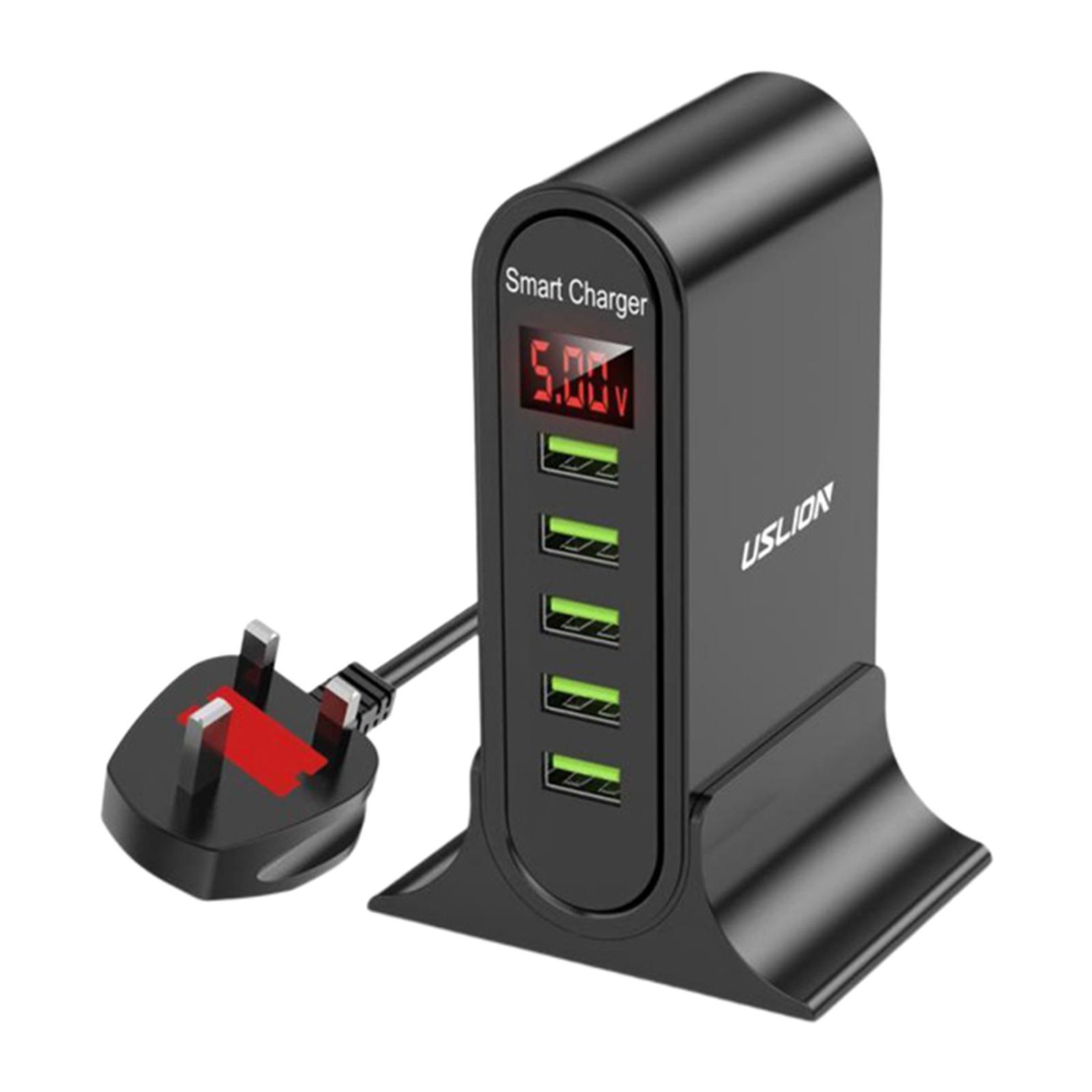 5 Port Universal USB Charging Station for  Wall Home Office Working