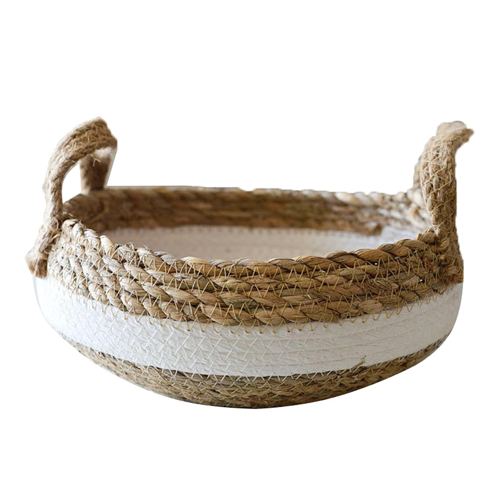 Cotton Rope Basket Rope Baskets Fabric Tray for Home Decor S